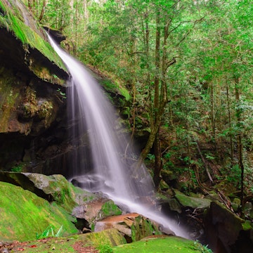 Tham Yai Waterfall at Phu Kradueng national park, Loei Thailand,